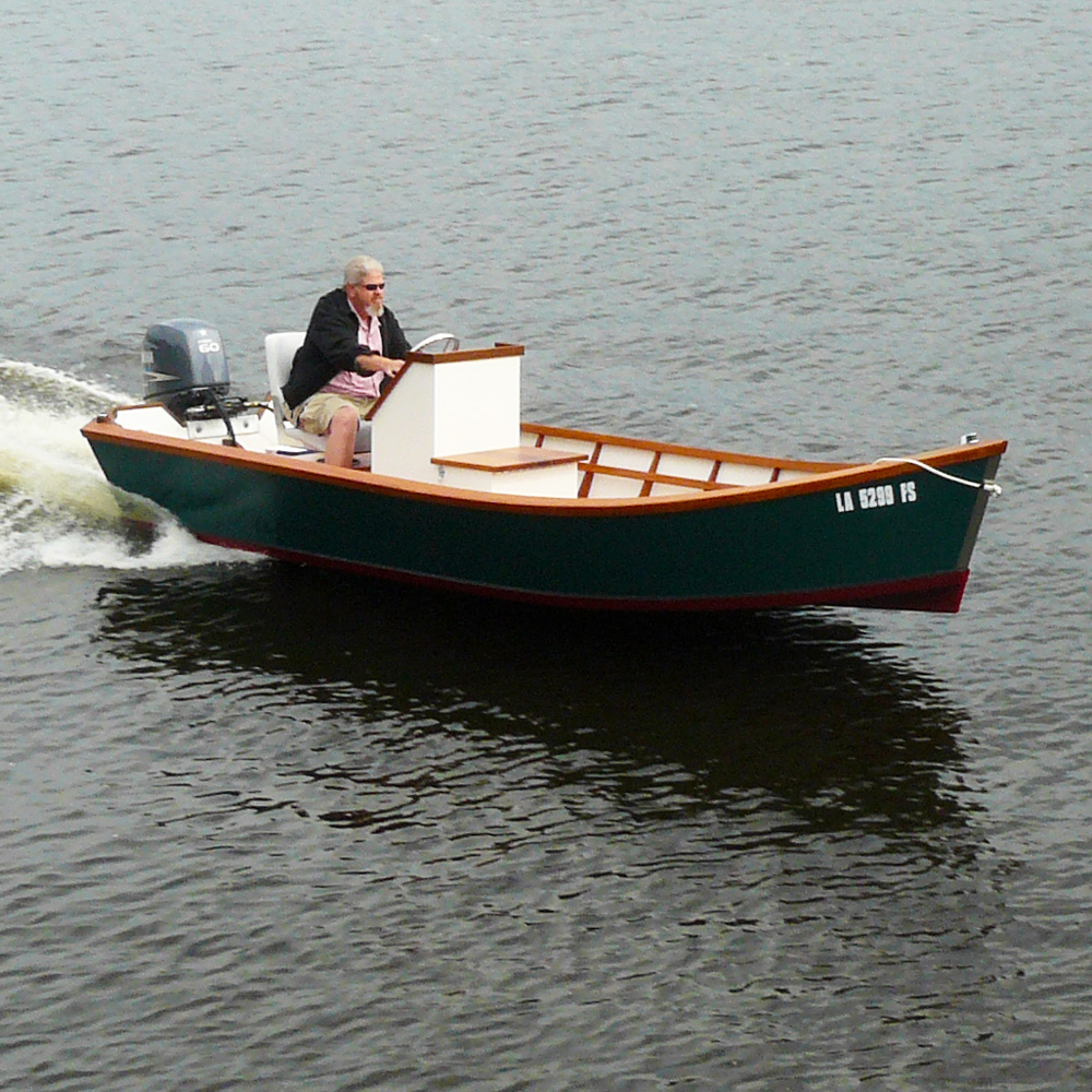 jk wood studio wooden boats lake skiff - 18' lake skiff